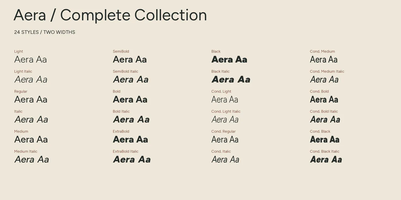 Aera — Specimens 1